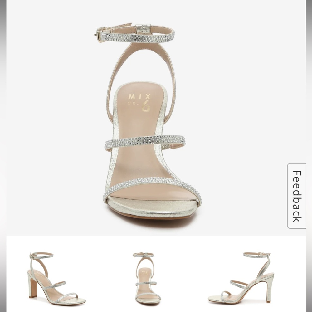 Light Gold Heeled Sandals